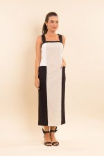 Vestido Midi Tricolor