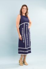Vestido Linho Bordado