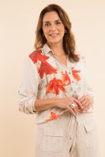 Camisa Floral Linho