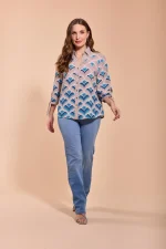 Camisa Estampada Manga Laço - Imagem 2