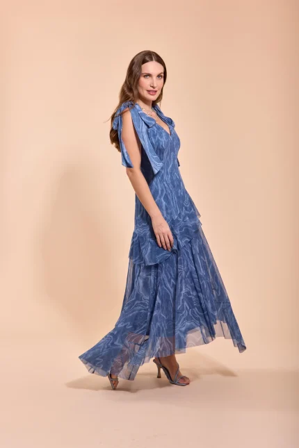 Vestido Tule Mamorizado