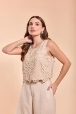 Blusa Cropped Crochê - Imagem 2