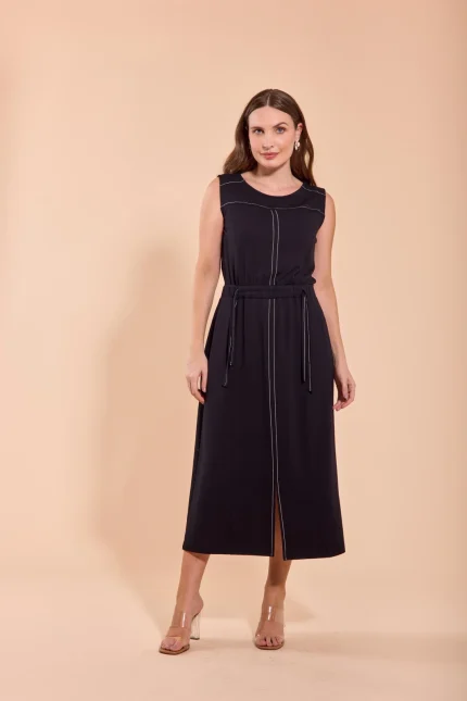 Vestido Malha Pespontos