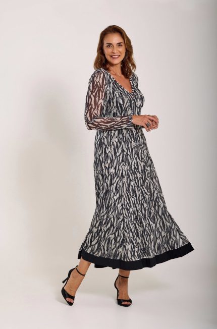 Vestido Tule Estampado