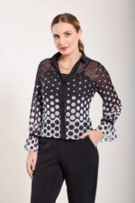 Camisa Tule Poá - Aplicações em Ilhós