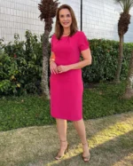 Vestido Pregas Decote - Imagem 2