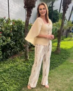 Top com Capa Mousseline