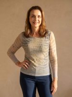 Blusa Tule Manga Longa