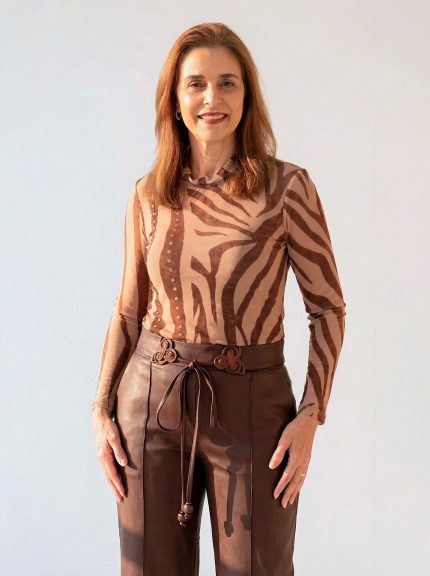 Blusa Tule Estampada