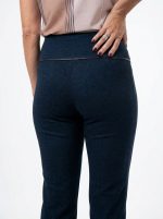 Calça Malha Detalhe em Couro - Imagem 3